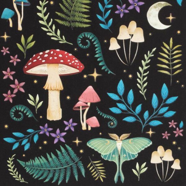 Dark Forest Print Polycotton Tote Bag - Image 2