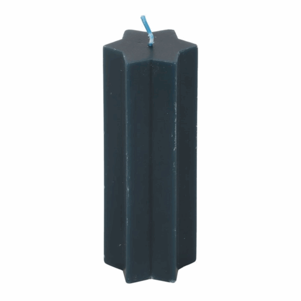 Navy Starry Night Star Shaped Taper Candle - Image 2