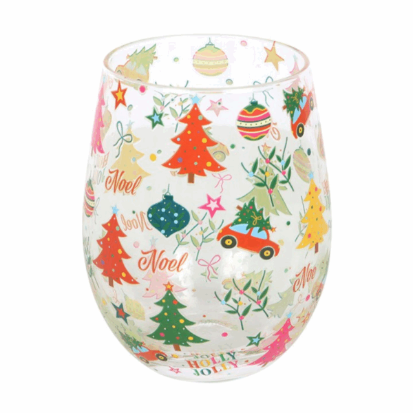 Nostalgic Christmas Print Stemless Glass - Image 2