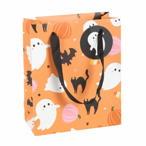 23cm Sweet and Spooky Ghost Print Gift Bag - Image 2