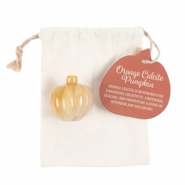 Pumpkin Shaped Orange Calcite Crystal - Image 2