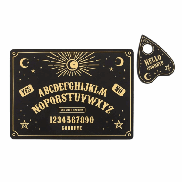 Black Talking Board Placemat and Coaster Set - Image 2