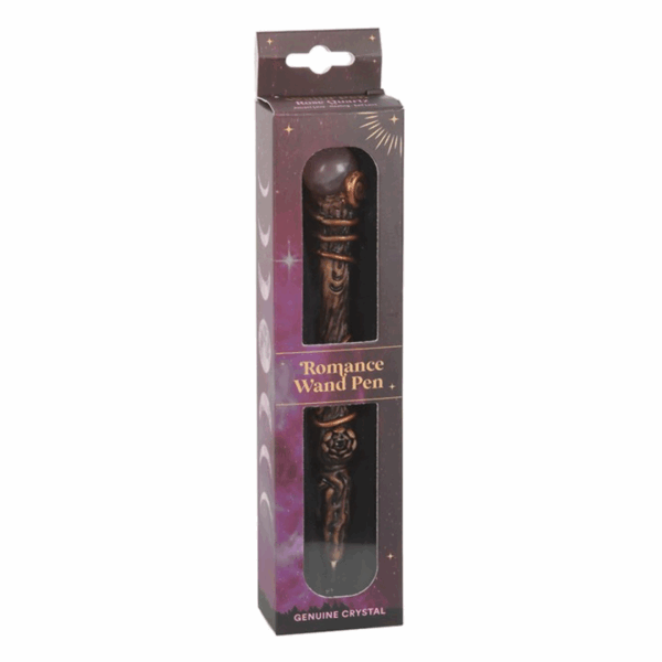 Romance Rose Quartz Crystal Wand Pen - Image 2