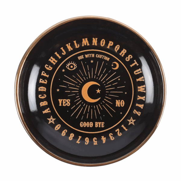 Round Black Talking Board Trinket Dish - Image 2