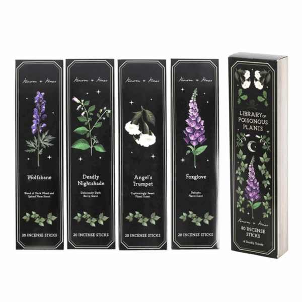 Set of 4 Poisonous Plants Incense Stick Packs - Image 2