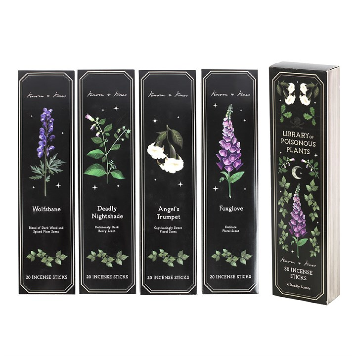 Set of 4 Poisonous Plants Incense Stick Packs - Image 2