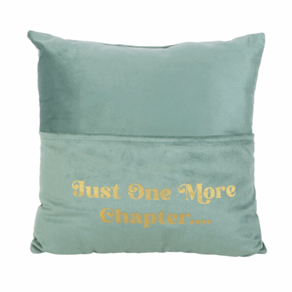 Just One More Chapter Cushion with Book Pocket - Image 2