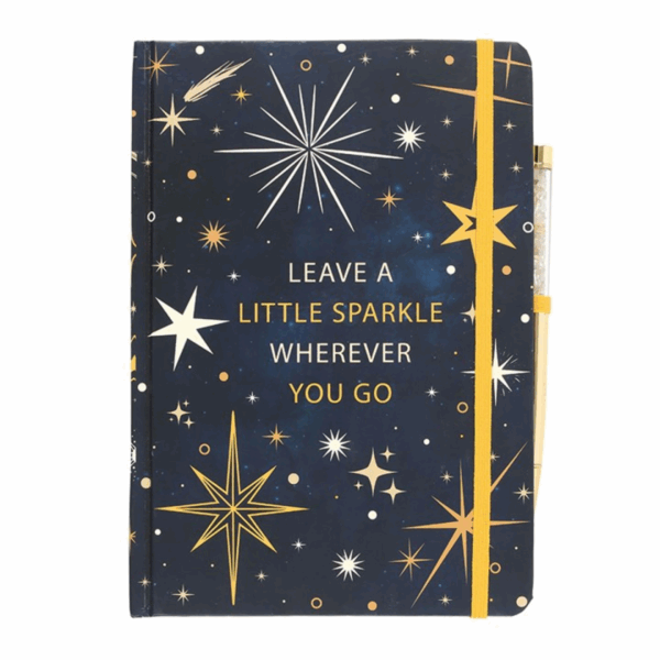 Leave A Little Sparkle A5 Notebook with Citrine Pen - Image 2