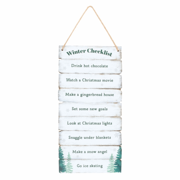 Winter Wonderland Checklist Hanging Sign - Image 2