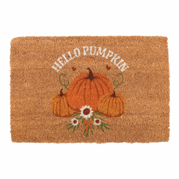 Natural Autumn Days Hello Pumpkin Doormat - Image 2