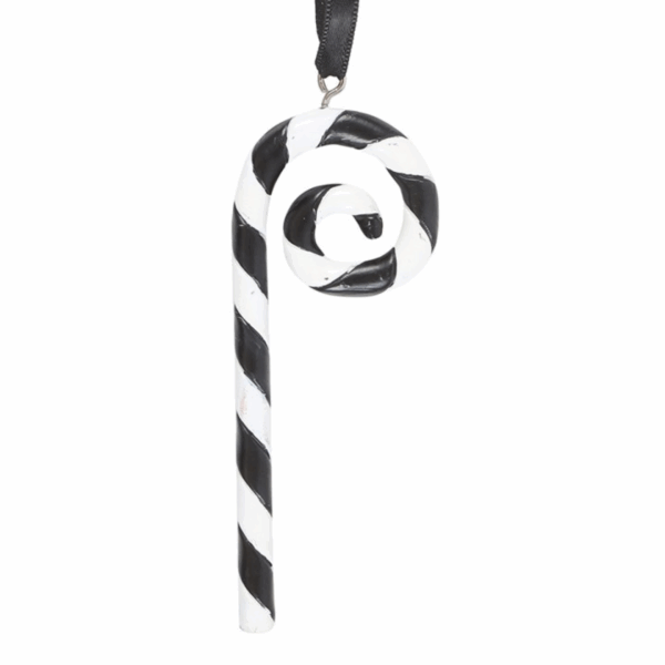Black and White Candy Cane Hanging Ornament - Image 3