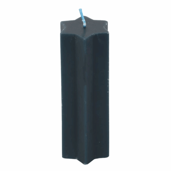 Navy Starry Night Star Shaped Taper Candle - Image 3