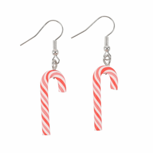 Candy Cane Dangle Earrings - Image 3