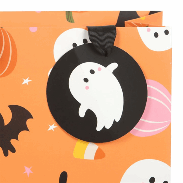 23cm Sweet and Spooky Ghost Print Gift Bag - Image 3