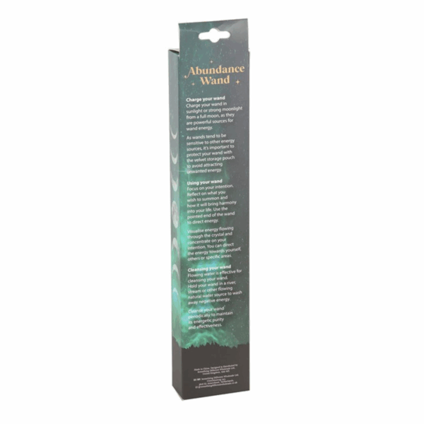 Abundance Green Aventurine Crystal Wand with Pouch - Image 3
