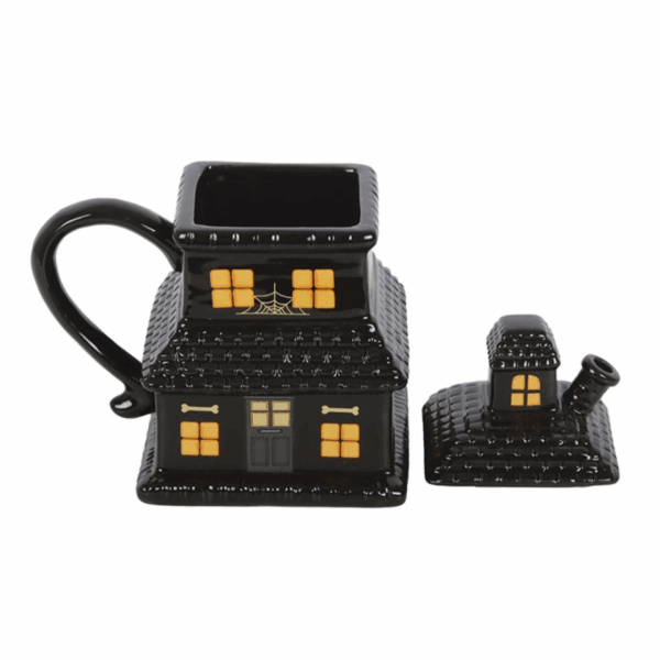 Black Haunted House Mug - Image 3