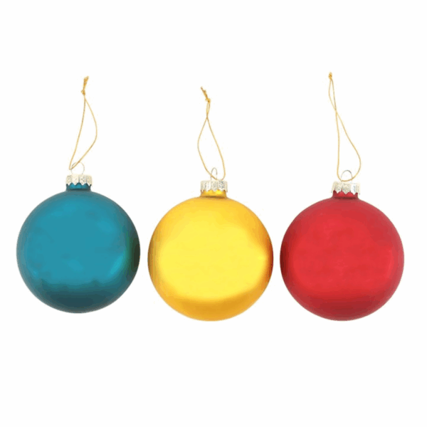 Set of 3 Nostalgic Christmas Glass Baubles - Image 3