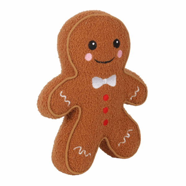 Gingerbread Man Boucle Cushion - Image 3