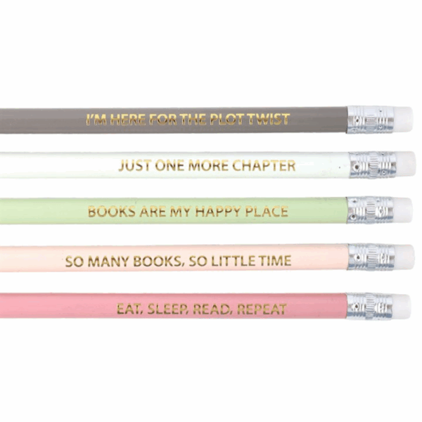 Pack of 5 Literature Inspired Pencils - Image 3