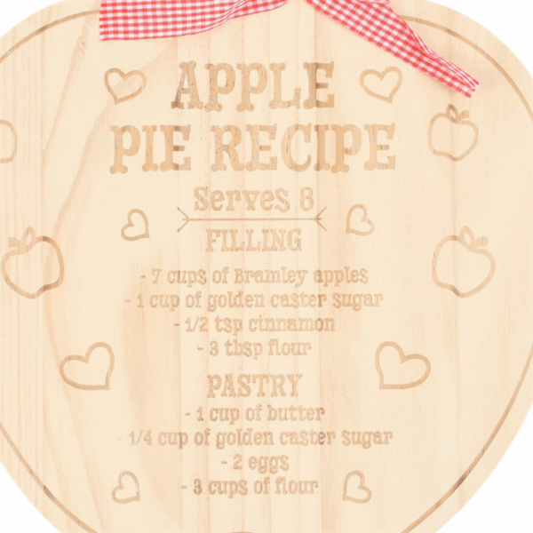 Apple Pie Recipe Serving Board - Image 3