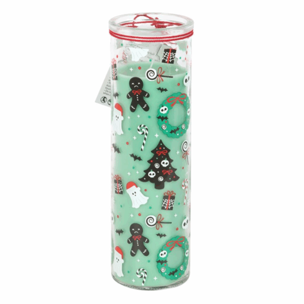 Merry Creepmas Cursed Candy Cane Tube Candle - Image 3