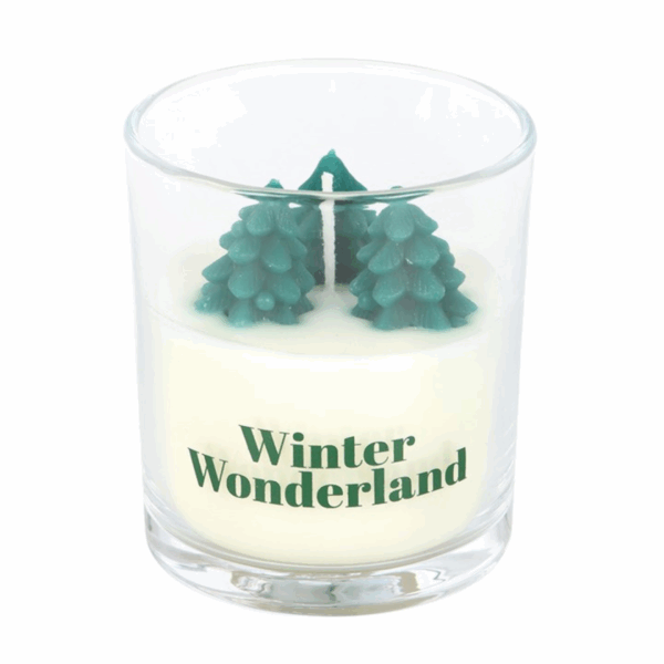 Winter Wonderland Candle with Tree Scene - Image 3