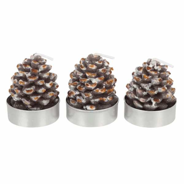 Set of 6 Pinecone Tealight Candles - Image 4