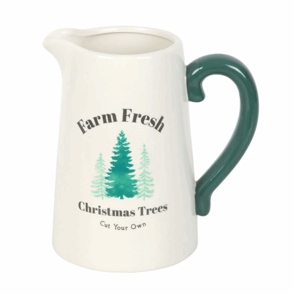 Farm Fresh Christmas Trees Ceramic Flower Jug - Image 4