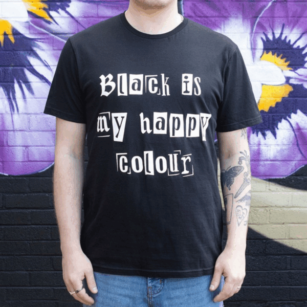 Black is My Happy Colour Unisex T-shirt Size XXL - Image 4