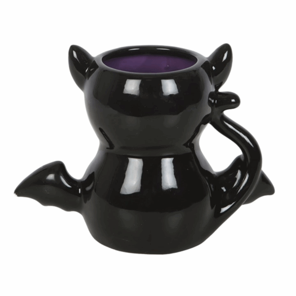 Cute and Creepy Bat Cat Mug - Image 4