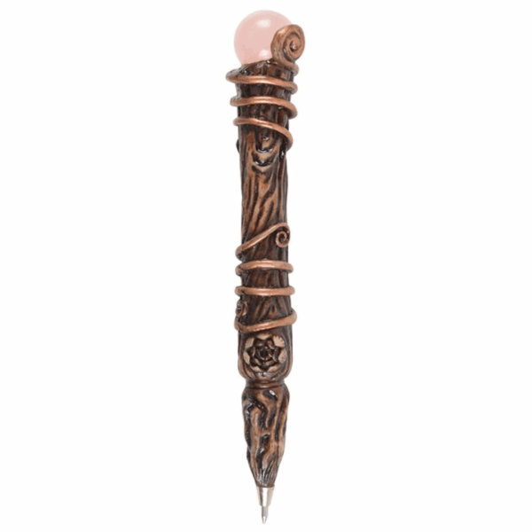 Romance Rose Quartz Crystal Wand Pen - Image 4
