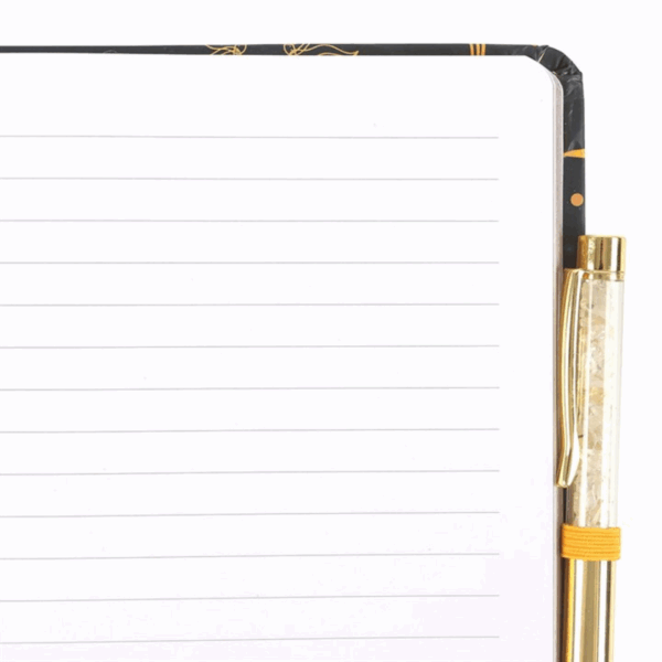 Leave A Little Sparkle A5 Notebook with Citrine Pen - Image 4