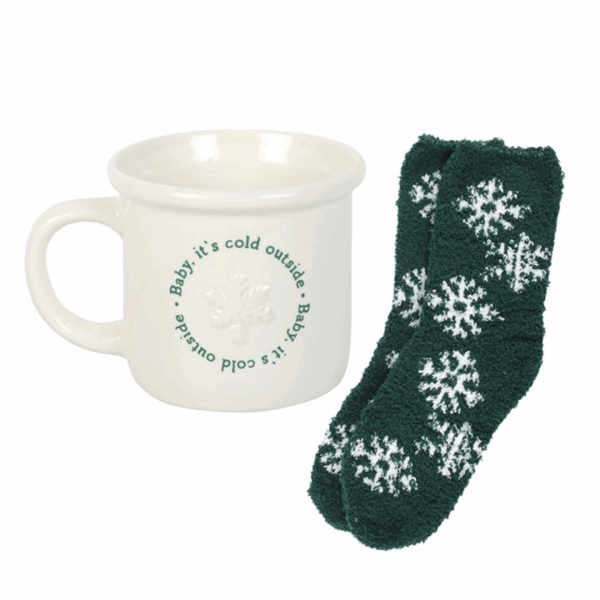 Baby It's Cold Outside Mug and Socks Set - Image 4