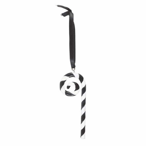 Black and White Candy Cane Hanging Ornament - Image 4