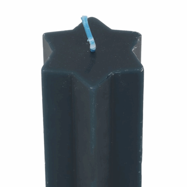 Navy Starry Night Star Shaped Taper Candle - Image 4