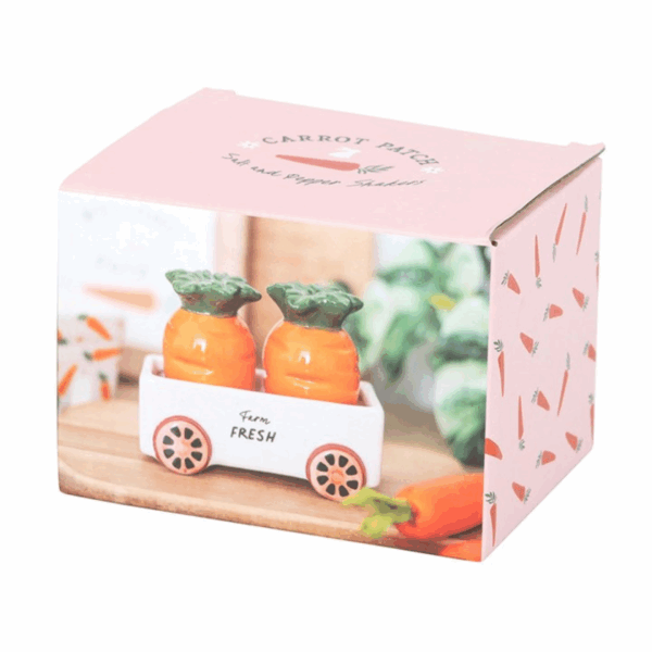 Carrot Salt and Pepper Shakers in Wagon - Image 5