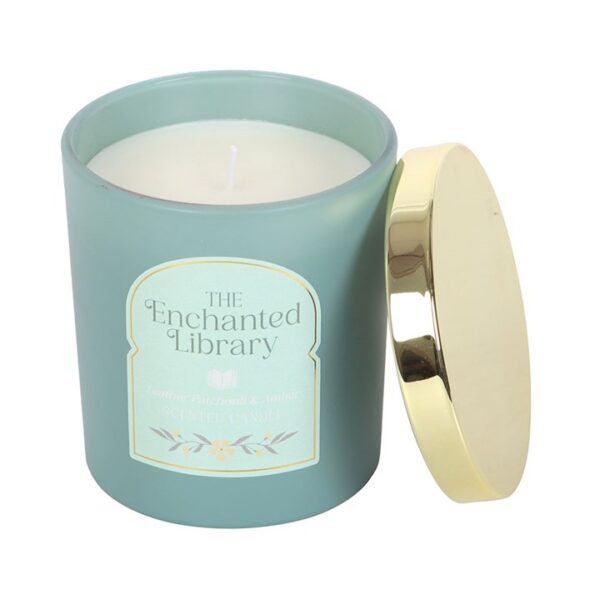 The Enchanted Library Leather, Patchouli & Amber Candle - Image 3