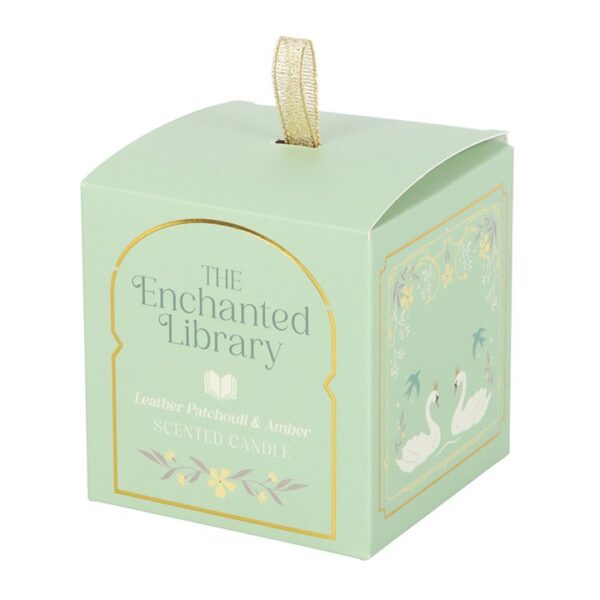The Enchanted Library Leather, Patchouli & Amber Candle - Image 4