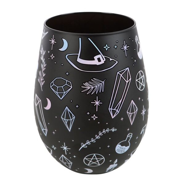 Crystal Witch Print Stemless Glass - Image 3