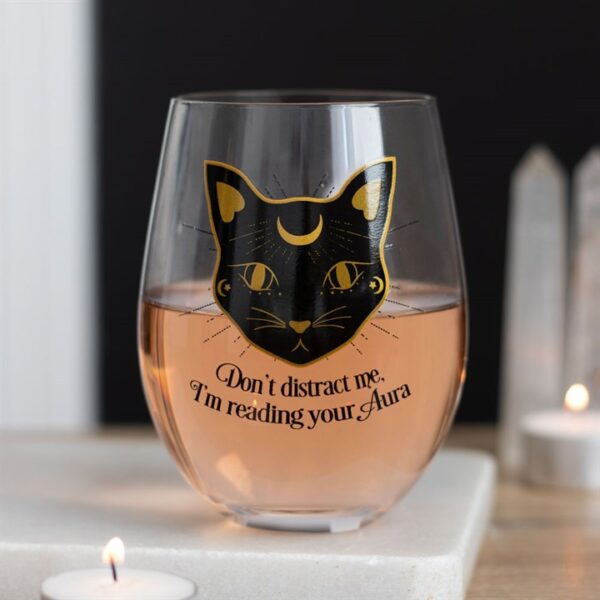 Reading Your Aura Stemless Wine Glass - Image 2