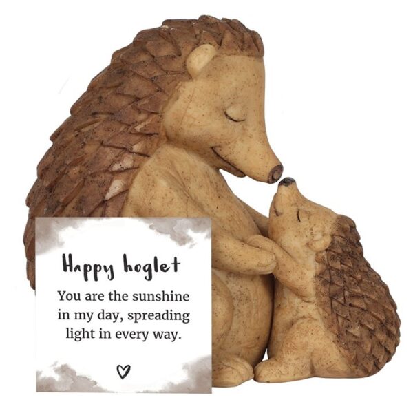 Happy Hoglet Mother and Baby Hedgehog Ornament - Image 3