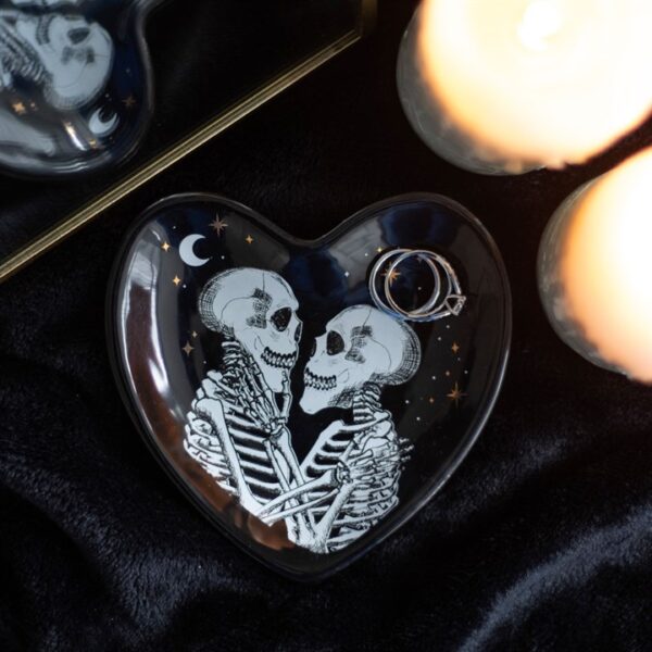 Skeleton Couple Heart Trinket Dish - Image 4