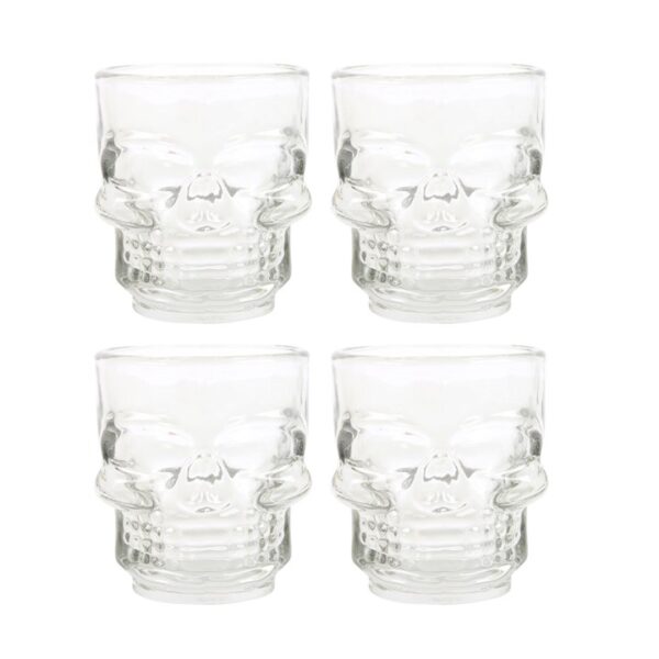 Set of 4 Skull Shot Glasses Set - Image 2
