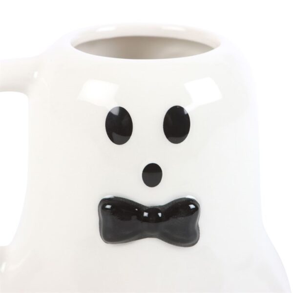 Mr Boo Ghost Shaped Mug with Bow Tie - Image 3