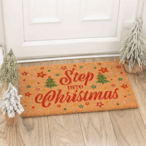 Natural Step Into Christmas Doormat