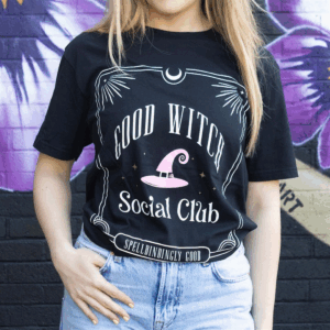 Pink Good Witch Social Club Unisex T-shirt Size L
