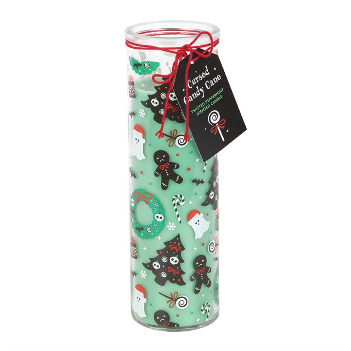 Merry Creepmas Cursed Candy Cane Tube Candle - Image 2