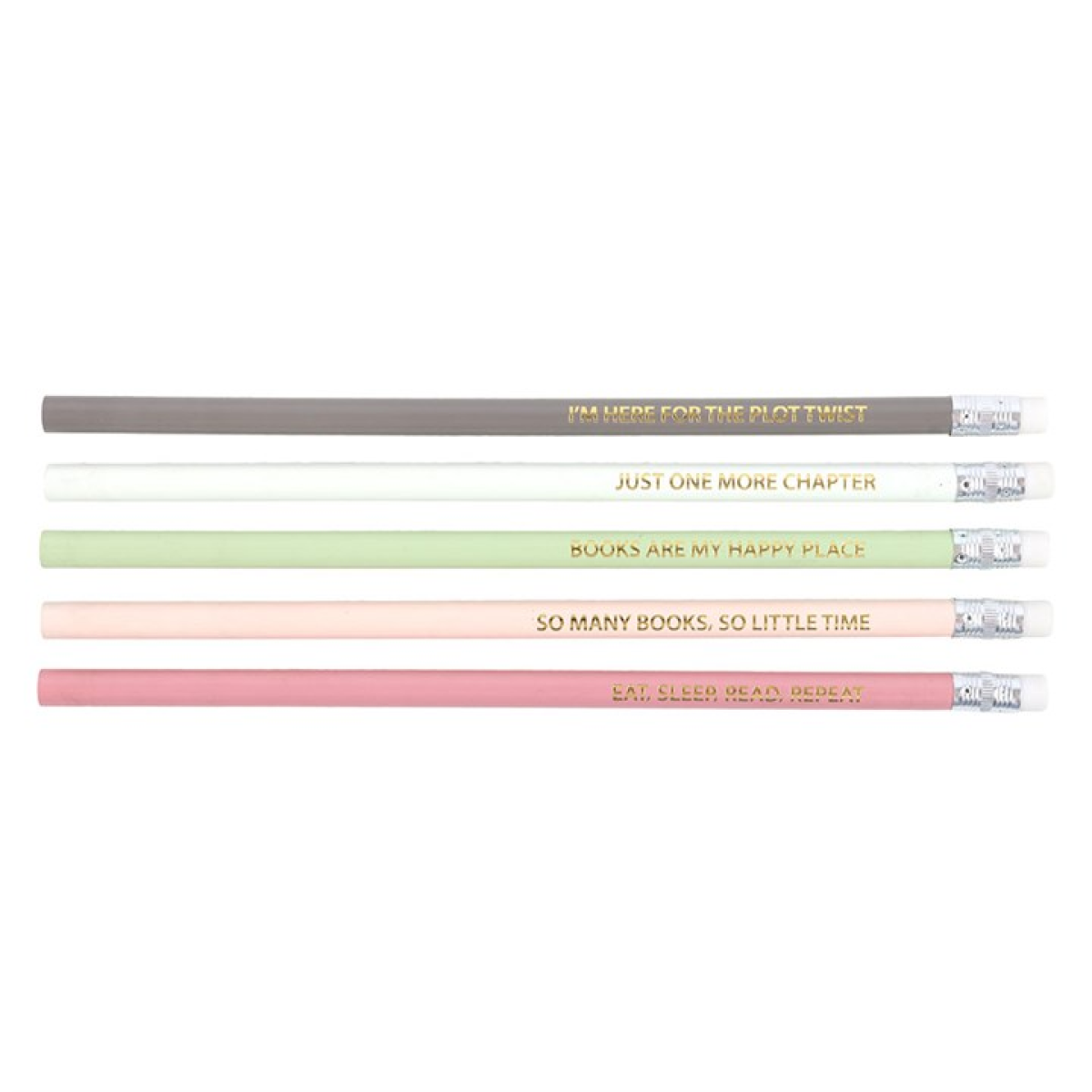 Pack of 5 Literature Inspired Pencils - Image 2