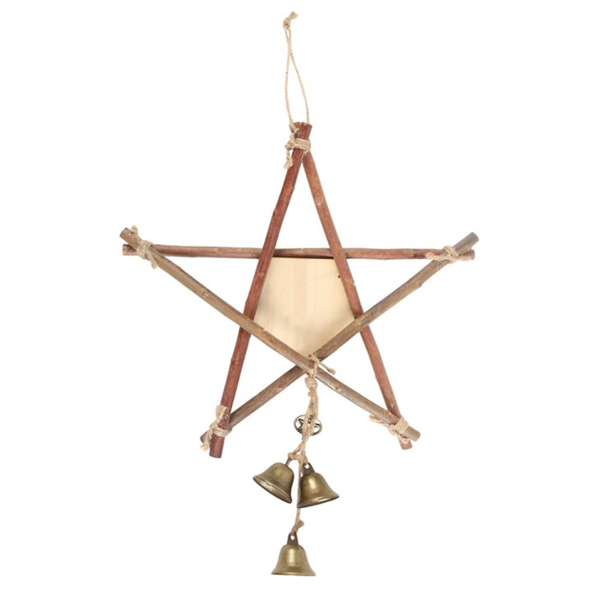 30cm Witches Welcome Willow Pentagram Sign with Bells - Image 3