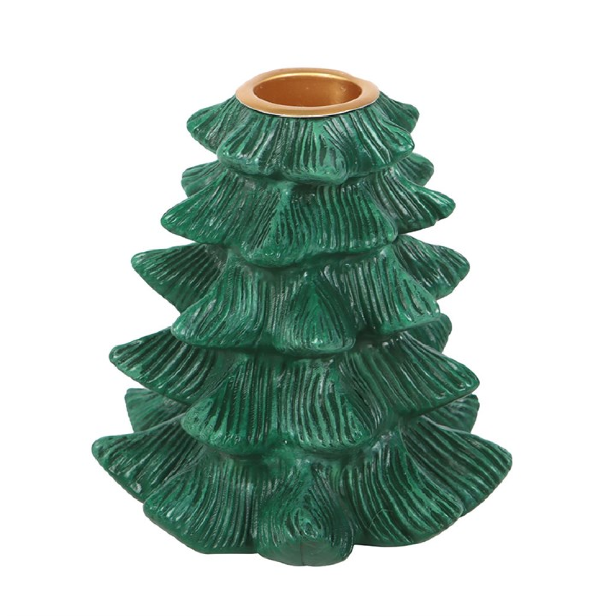 Green Fir Tree Candle Holder with Taper Candle - Image 3
